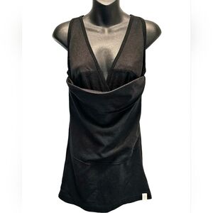 [Lalabu] Hands Free Carrying Baby Soothe Black Sleeveless Tank Top Women Medium